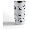 Society6 69799-trvlmg Huebucket Because Sloths Travel Mug, 20oz, Multi(Panda Yoga)