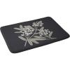 Society6 Bath Mat – Bathroom Decor by Megan Galante – Non-Slip Memory Foam Bathroom Rugs, Soft Microfiber, Machine Washable, 21″ x 34″, Arancia(Boho Botanica Black)