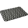 Society6 Bath Mat – Bathroom Decor by Megan Galante – Non-Slip Memory Foam Bathroom Rugs, Soft Microfiber, Machine Washable, 21″ x 34″, Arancia(Checkered Daisy Black Ink)