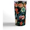 Society6 Burcu Korkmazyurek Birds and Snakes Travel Mug, 20oz, Birds and Snakes(Floral and Flamingo II)