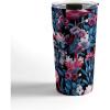 Society6 Burcu Korkmazyurek Birds and Snakes Travel Mug, 20oz, Birds and Snakes(Floral and Flamingo VIII)