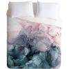 Society6 Elizabeth Karlson Blush and Payne’s Grey Flowing Abstract Painting Duvet Cover Set with Pillowcase(s), King, Agave Geometrics(Agave Geometrics)