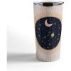 Society6 Emanuela Carratoni 70s Floral Theme Travel Mug, 20oz, 70s Floral Theme(Love in Space)