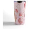Society6 Emanuela Carratoni 70s Floral Theme Travel Mug, 20oz, 70s Floral Theme(The Pink Solar System)