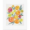 Society6 Herringbone Coral Art Print – Wall Decor by Cat Coquillette – Custom Trimmed Modern Wall Art Prints for Framing, 8” x 10”(Citrus Slices)
