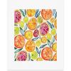 Society6 Herringbone Coral Art Print – Wall Decor by Cat Coquillette – Custom Trimmed Modern Wall Art Prints for Framing, 8” x 10”(Citrus Slices Pattern)
