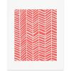 Society6 Herringbone Coral Art Print – Wall Decor by Cat Coquillette – Custom Trimmed Modern Wall Art Prints for Framing, 8” x 10”(Herringbone Coral)