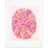 Society6 Herringbone Coral Art Print – Wall Decor by Cat Coquillette – Custom Trimmed Modern Wall Art Prints for Framing, 8” x 10”(Watercolor Burst Pink Ombre)