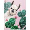 Society6 Llama Waves in Pink Wall Art – Wall Decor by Big Nose Work – Smooth Gloss Paper, 18″ x 24″(Llama and Cactus Pink)