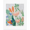 Society6 Nautical Striped Vase of Flowers Art Print – Wall Decor by Lara Lee Meintjes – Custom Trimmed Modern Wall Art Prints for Framing, 18” x 24”(Proteas and Birds of Paradise)