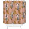 Society6 Shower Curtain – Bathroom Decor by Alison Janssen – Extra Long Fabric Shower Curtains for Bathroom, 72″ x 69″, Flower Stand – Blue(Paisley Tiger)