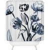 Society6 Shower Curtain – Bathroom Decor by Alison Janssen – Extra Long Fabric Shower Curtains for Bathroom, 72″ x 69″, Flower Stand – Blue(Peonies Blue)