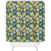 Society6 Shower Curtain – Bathroom Decor by Alison Janssen – Extra Long Fabric Shower Curtains for Bathroom, 72″ x 69″, Flower Stand – Blue(Tropical Hibiscus)