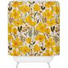 Society6 Shower Curtain – Bathroom Decor by Alison Janssen – Extra Long Fabric Shower Curtains for Bathroom, 72″ x 69″, Flower Stand – Blue(Yellow Roaming Wildflowers)