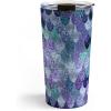 Society6 Travel Mug – Insulated Coffee Mugs with Lids by Monika Strigel – 20 oz Reusable Coffee Cup, Double-Wall Vacuum Insulated Coffee Tumbler, Within The Tides – Rose To Grey(Summer Mermaid Purple Mint)