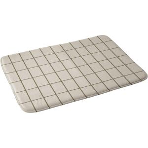 Society6 Bath Mat – Bathroom Decor by Alisa Galitsyna – Non-Slip Memory Foam Bathroom Rugs, Soft Microfiber, Machine Washable, 21″ x 34″, Lazy Summer Pattern 2(Back to Basics Sand Olive Green)