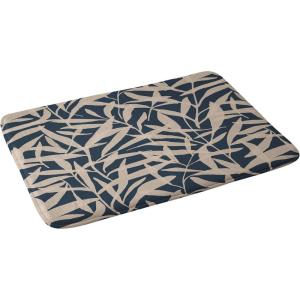 Society6 Bath Mat – Bathroom Decor by Alisa Galitsyna – Non-Slip Memory Foam Bathroom Rugs, Soft Microfiber, Machine Washable, 21″ x 34″, Lazy Summer Pattern 2(Organic Pattern Blue and Beige)