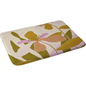 Society6 Bath Mat – Bathroom Decor by Alisa Galitsyna – Non-Slip Memory Foam Bathroom Rugs, Soft Microfiber, Machine Washable, 21″ x 34″, Lazy Summer Pattern 2(Colorful Iris Flowers)