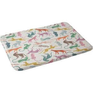 Society6 Bath Mat – Bathroom Decor by Megan Galante – Non-Slip Memory Foam Bathroom Rugs, Soft Microfiber, Machine Washable, 21″ x 34″, Arancia(Cheetah Poster)