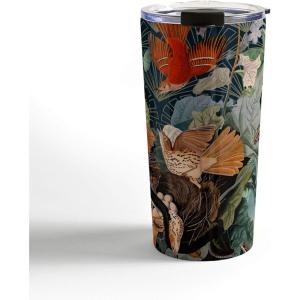 Society6 Burcu Korkmazyurek Birds and Snakes Travel Mug, 20oz, Birds and Snakes(Birds and Snakes)