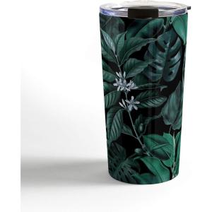 Society6 Burcu Korkmazyurek Birds and Snakes Travel Mug, 20oz, Birds and Snakes(Tropical Garden)