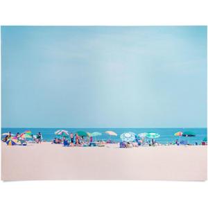 Society6 Colorful Umbrellas on the Beach Poster Wall Art – Wall Decor by Eye Poetry Photography – High-Quality, Smooth Gloss Paper, 18″ x 24″