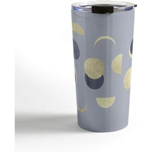 Society6 Emanuela Carratoni 70s Floral Theme Travel Mug, 20oz, 70s Floral Theme(Moons Time)
