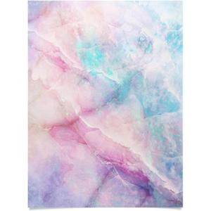 Society6 Emanuela Carratoni Boho Chevron Poster, 18×24(Iridescent Marble)