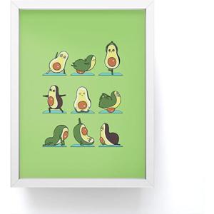 Society6 Husky Yoga Framed Mini Art Print – Wall Decor by Huebucket – Framed, Small-Scale Work of Art with Gallery-Quality Ink, 3” x 4”, White Frame(White Frame)