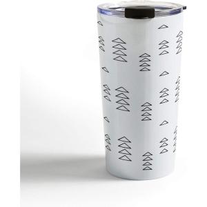 Society6 June Journal Abstract Organic Stripes Travel Mug, 20oz, Abstract Organic Stripes(Minimalist Triangles)