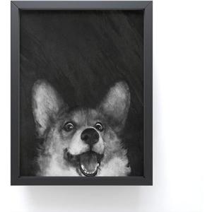 Society6 Octopus Rainbow Framed Mini Art Print – Wall Decor by Laura Graves – Framed, Small – Scale Work of Art with Gallery – Quality Ink, 3” x 4”, Light Maple Frame(Sausage Fox)