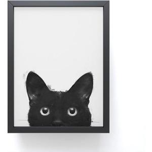 Society6 Octopus Rainbow Framed Mini Art Print – Wall Decor by Laura Graves – Framed, Small – Scale Work of Art with Gallery – Quality Ink, 3” x 4”, Light Maple Frame(Are You Awake Yet)