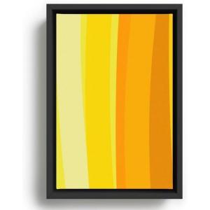 Society6 Ombre Yellow Organic Stripes Canvas Print – Modern Wall Art by Apricot – Framed Canvas, Gallery-Quality Canvas with Fade-Resistant Ink, 8 X 12, Black(Black)