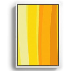 Society6 Ombre Yellow Organic Stripes Canvas Print – Modern Wall Art by Apricot – Framed Canvas, Gallery-Quality Canvas with Fade-Resistant Ink, 8 X 12, Black(White)