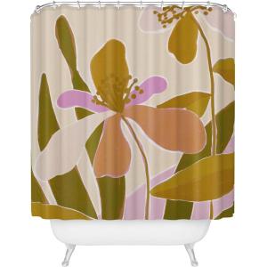 Society6 Shower Curtain – Bathroom Decor by Alisa Galitsyna – Extra Long Fabric Shower Curtains for Bathroom, 71″ x 74″, One Hundred Leaved Plant 9(Colorful Iris Flowers)