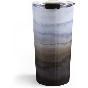 Society6 Travel Mug – Insulated Coffee Mugs with Lids by Monika Strigel – 20 oz Reusable Coffee Cup, Double-Wall Vacuum Insulated Coffee Tumbler, Within The Tides – Rose To Grey(Within The Tides Earth Blue)