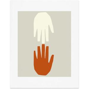 Society6 Woman in A Field of Flowers – Wall Decor by Sandra Poliakov – Custom Trimmed Modern Wall Art Prints for Framing, 11” x 14”, Woman in A Field of Flowers(Holding Hands)