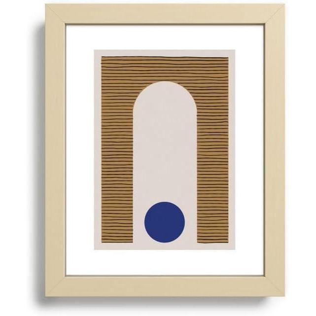 imageSociety6 Blue Circle 1 Framed Art Print Modern Wall Decor by Alisa Galitsyna Framed Canvas Work of Art with GalleryQualtity Ink 8 X 10 Modern MapleModern Maple