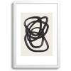 Society6 Mid Century Modern Minimalist Abstract Art Brush Strokes Black & White Ink Art Spiral Circles Framed Art Print – Modern Wall Decor by Enshape – Framed Canvas, Work of Art with Gallery-Qualtity Ink, 8 X 10, Modern White(Modern White)