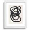 Society6 Mid Century Modern Minimalist Abstract Art Brush Strokes Black & White Ink Art Spiral Circles Framed Art Print – Modern Wall Decor by Enshape – Framed Canvas, Work of Art with Gallery-Qualtity Ink, 8 X 10, Modern White(Modern White)