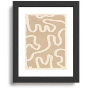 Society6 Organic Flow Framed Art Print – Modern Wall Decor by Thingdesign – Framed Canvas, Work of Art with Gallery-Qualtity Ink, 8 X 10, Modern Black(Modern Black)