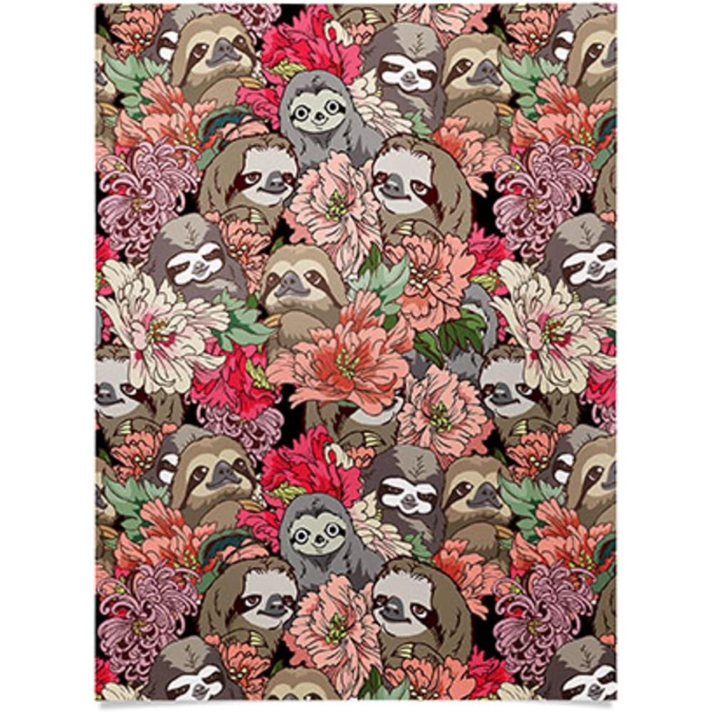 imageSociety6 Huebucket English Bulldog Yoga Poster 18x24 BlueBecause Sloths