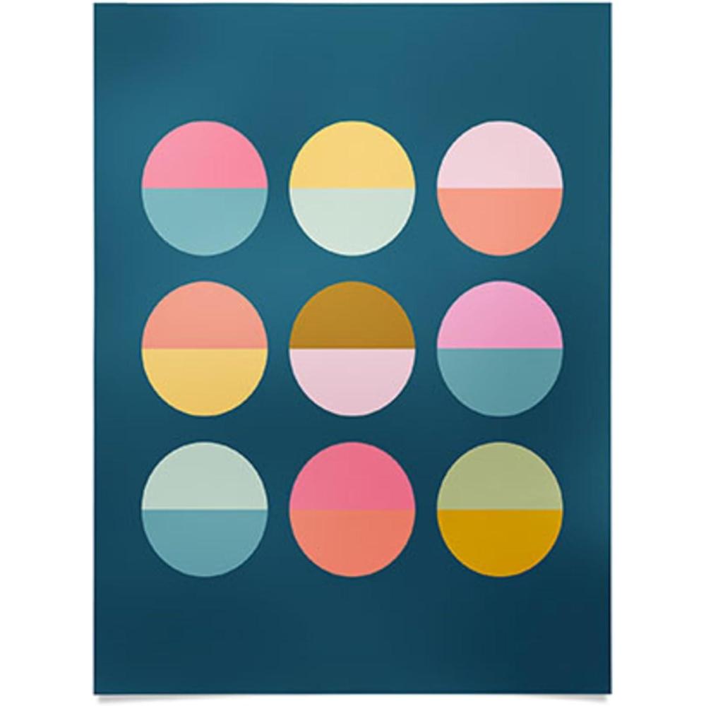 imageSociety6 June Journal Day and Night Rainbow PosterJune Colorful and Bright Circle Pattern