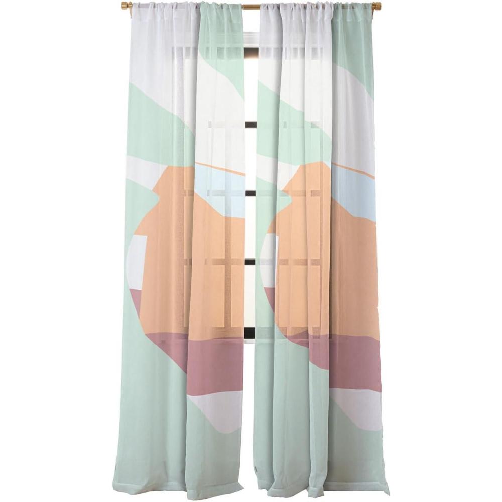 imageSociety6 Sheer Curtains  Window Decor by Mile High Studio  Extra Long Floor to Ceiling Curtains 50 x 96 Simply Folk Olive BranchesColor and Shape Rustic Alabama Cabin