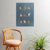Society6 Huebucket English Bulldog Yoga Poster, 18×24, Blue(English Bulldog Yoga)