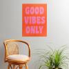 Society6 June Journal Day and Night Rainbow Poster(Retro Good Vibes Only Lettering In Pink And Orange)