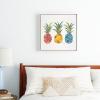 Society6 Pineapples Canvas Print – Modern Wall Art by Cat Coquillette – Framed Canvas, Gallery-Quality Canvas with Fade-Resistant Ink, 20 X 20, White