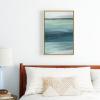 Society6 Sea Levels – Seafoam Green Mint Navy Blue Abstract Ocean Art Painting Canvas Print – Modern Wall Art by Rachel Elise – Framed Canvas, Gallery-Quality Canvas with Fade-Resistant Ink, 16 X 24, Maple
