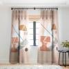 Society6 Sheer Curtains – Window Decor by Lola Terracota – Extra Long Floor to Ceiling Curtains, 50″ x 96″, Abstract Interaction 123(Abstract 124)