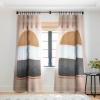 Society6 Sheer Curtains – Window Decor by Lola Terracota – Extra Long Floor to Ceiling Curtains, 50″ x 96″, Abstract Interaction 123(Abstract Interaction 123)